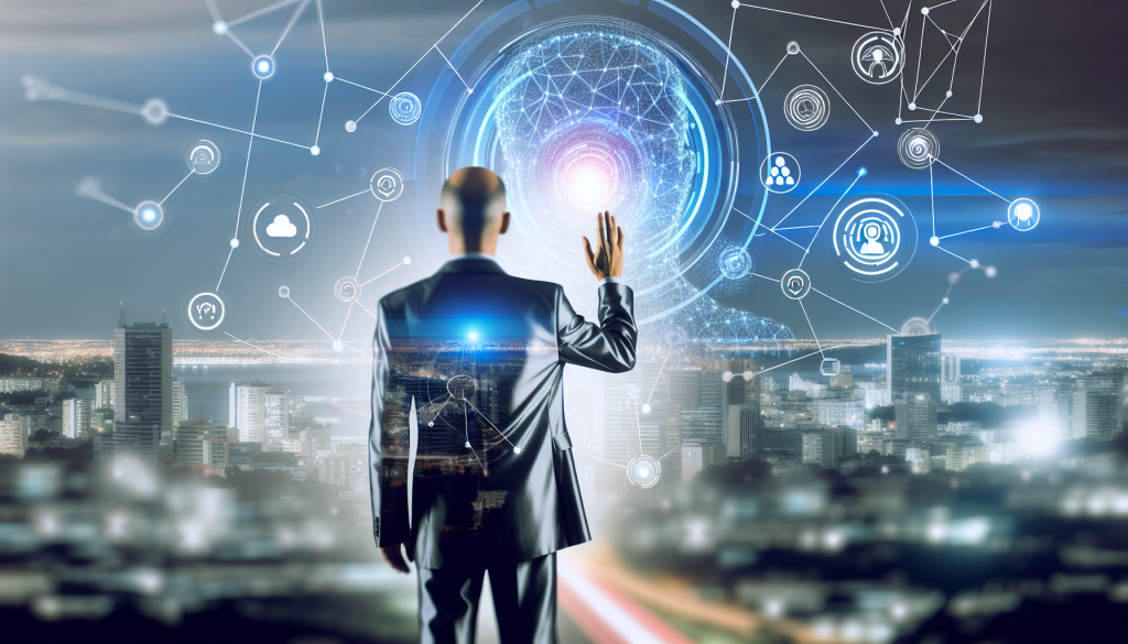 Футуристический бизнесмен нейросети