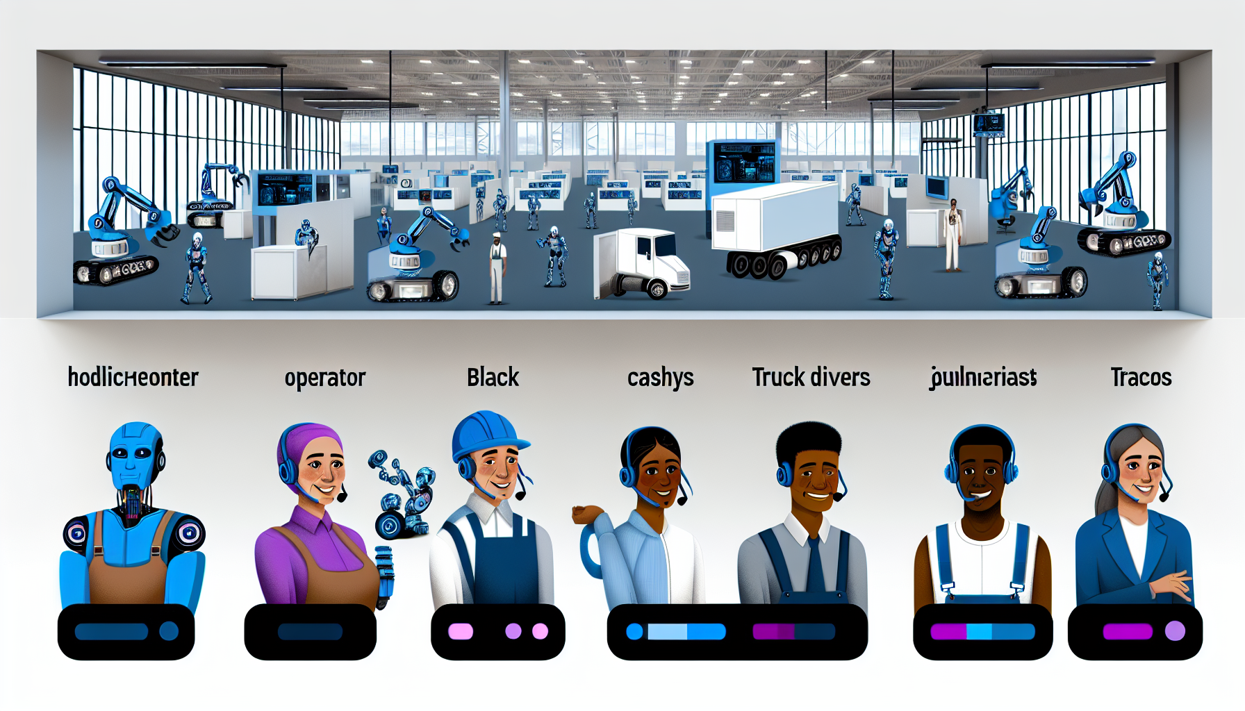 Роботы заменяют людей