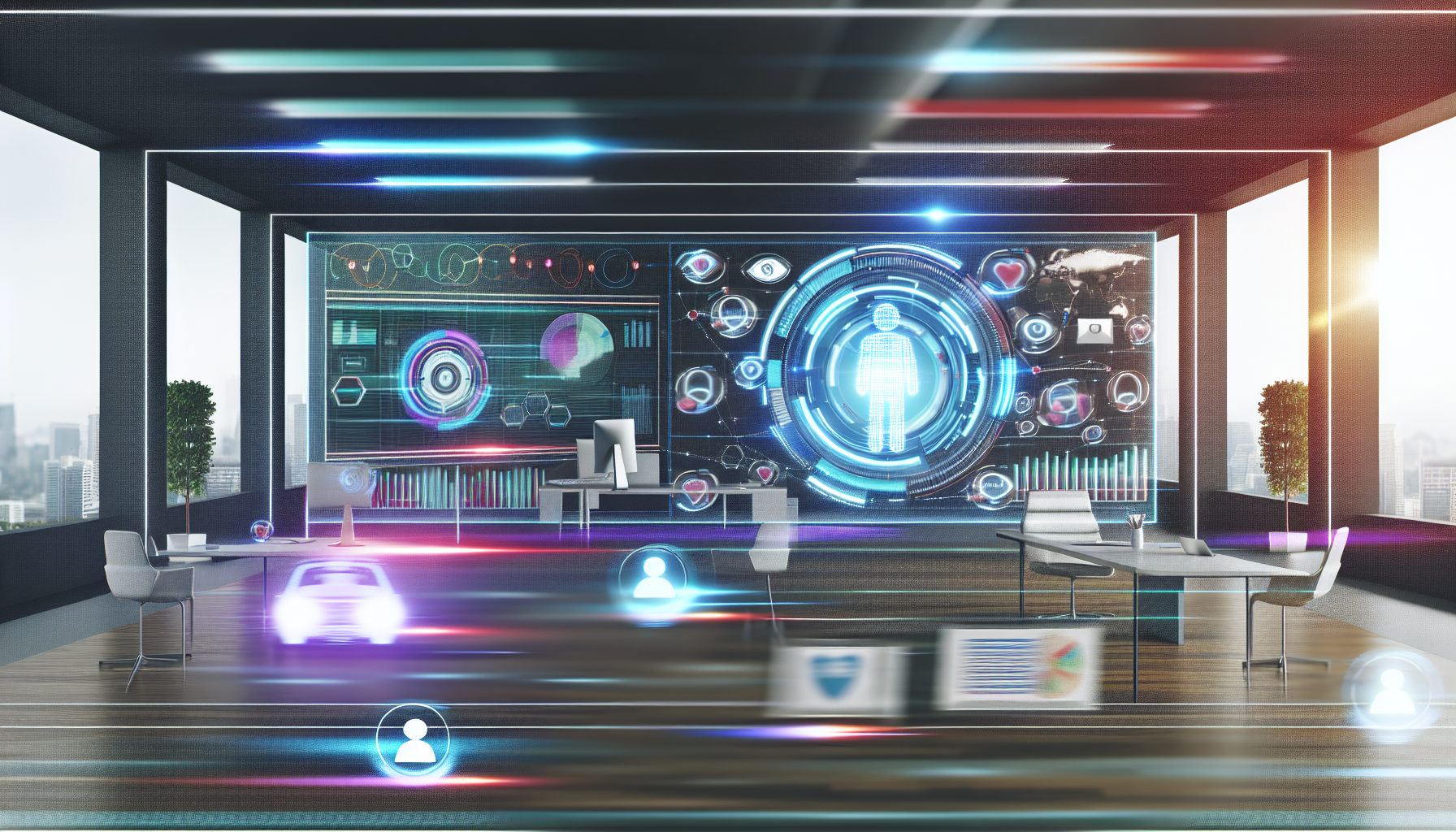 Футуристический цифровой офис