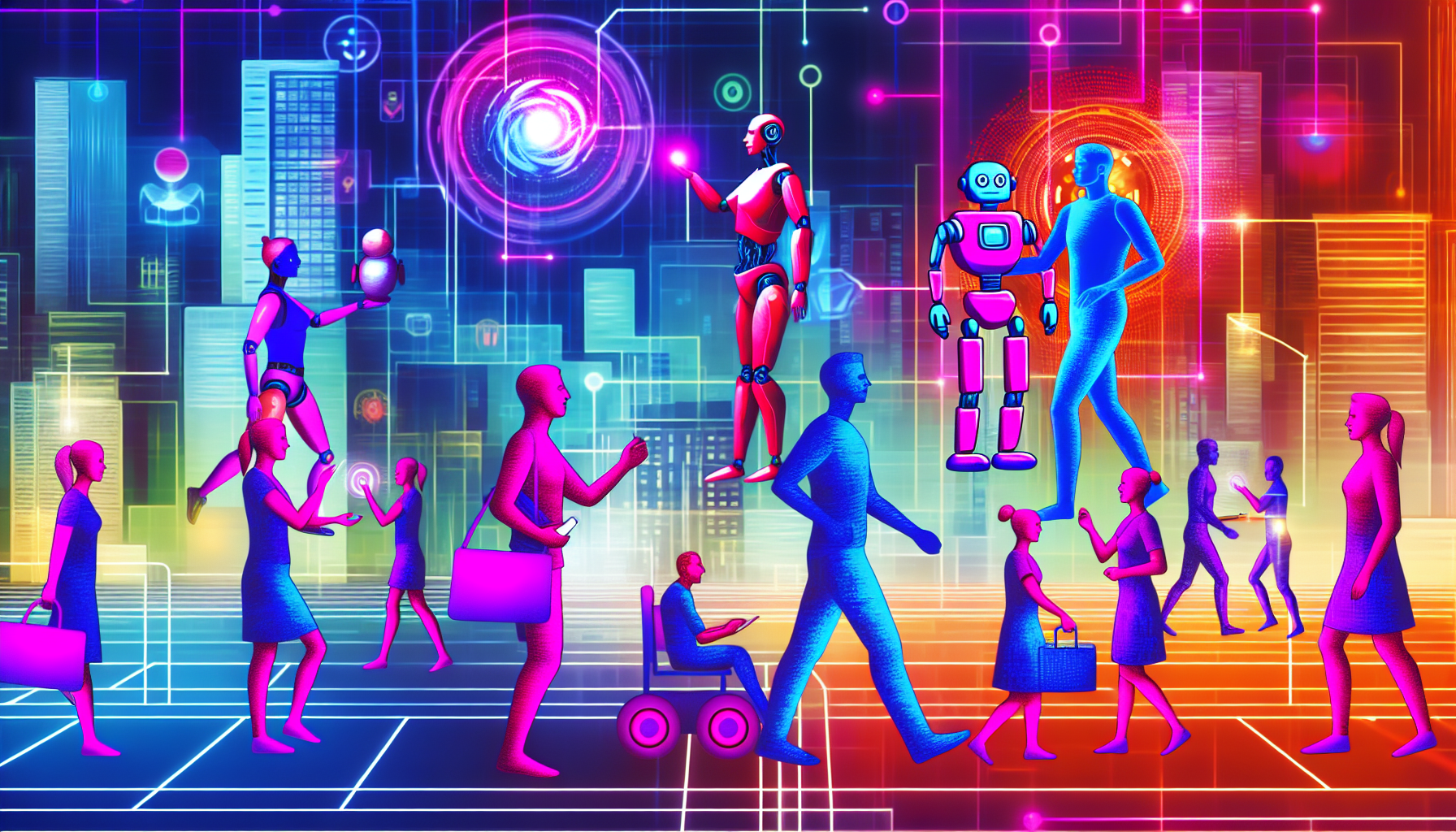 Футуристический киберпанк-город