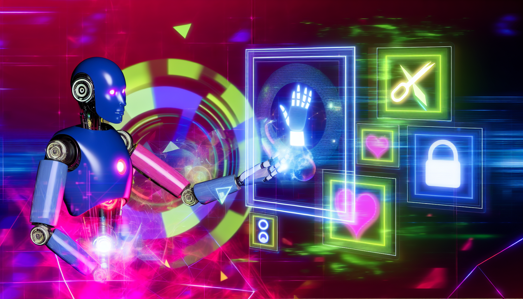 Футуристический неоновый ChatGPT