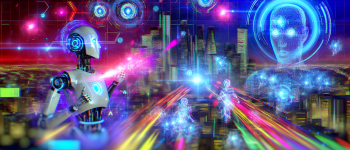 Футуристический цифровой город