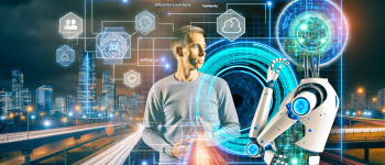 Человек робот голограммы