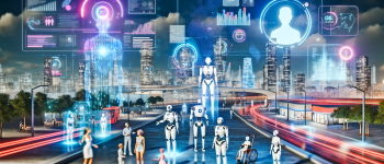 AI-human futuristic collaboration