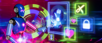 Футуристический неоновый ChatGPT